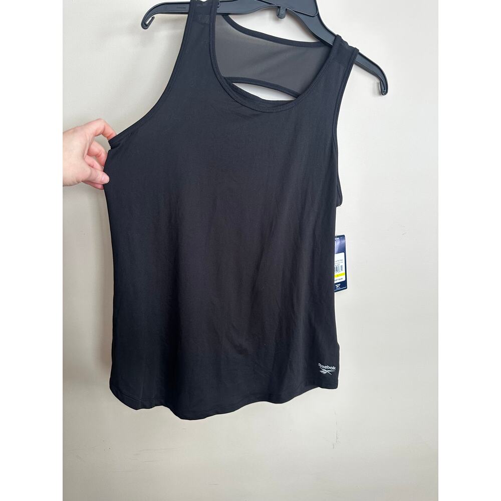 Reebok Command Keyhole Tank Black Large NWT Mesh Back - Picture 2 of 10